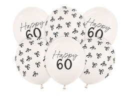 Balony 30 cm, zestaw na 60 urodziny, Pastel Off-white