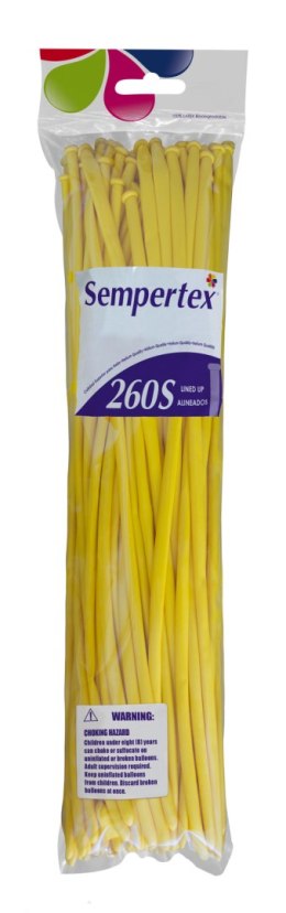 Balony do modelowania Sempertex 260 białe Nozzle Up, 50 szt.