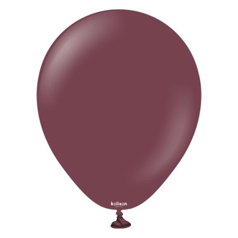 Balony lateksowe Kalisan Burgundy, bordowy 30cm, 100 szt.