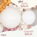 Balony lateksowe Kalisan Retro White, biały, 30cm, 100 szt.