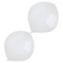 Balony z łącznikiem perłowe, białe, Pearl White, 15cm, 50szt.