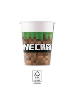 Kubeczki papierowe Minecraft 200 ml, 8 szt.