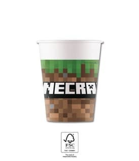 Kubeczki papierowe Minecraft 200 ml, 8 szt.