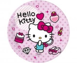 Papierowe talerzyki Hello Kitty, 23 cm, 8szt