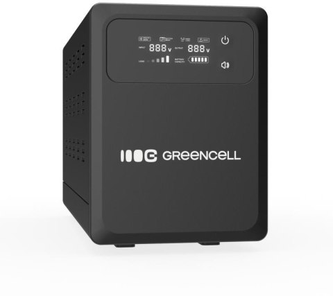 UPS ZASILACZ AWARYJNY Greencell PowerCore 1500VA 1000W AVR 12VDC LCD