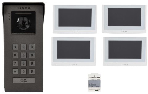 Wideodomofon VIDOS 2IP S200/4 x M200W-X