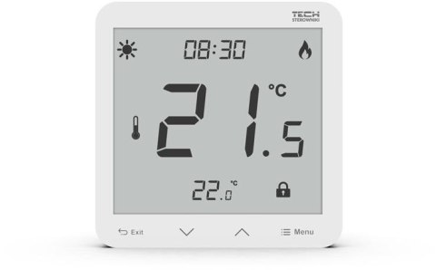 Przewodowy dwustanowy regulator pokojowy podtynkowy biały ST-297z v3 Tech sterowniki