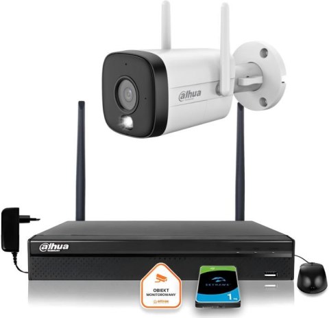 Zestaw monitoringu IP Dahua Kamera WI-FI 3MPxsmart podwójne oświetlenie LED IR do 30m