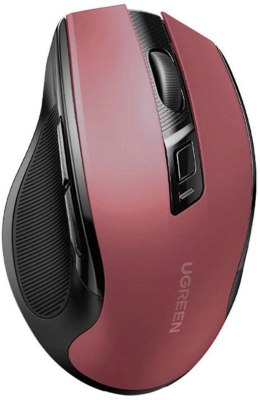 Mysz optyczna Ugreen MU006 bezprzewodowa USB 2.4GHz / Bluetooth 5.0 4000 DPI - czerwona