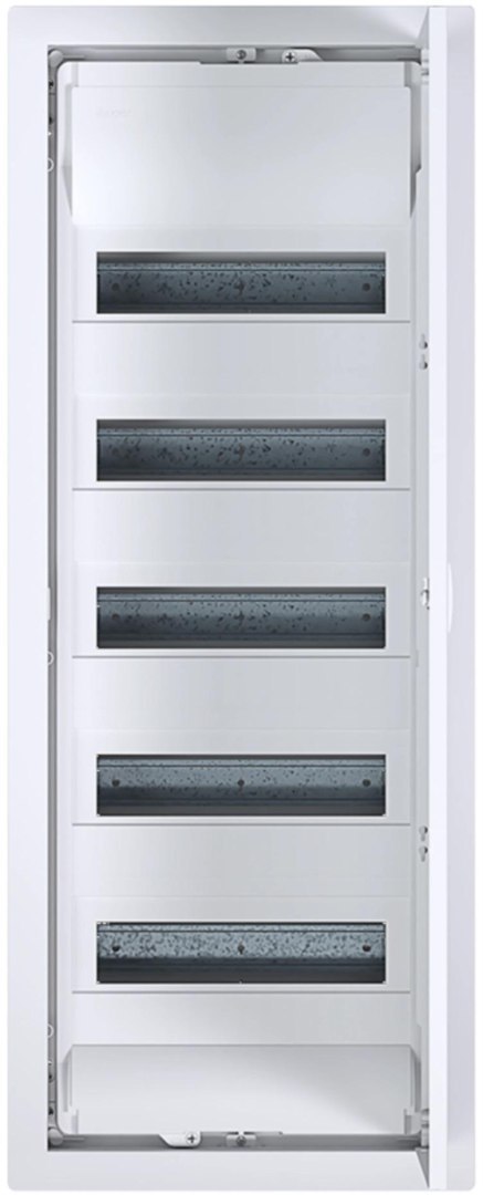 Rozdzielnica podtynkowa z drzwiami metalowymi, 5 rzędów, 60 modułów, IP30, HAGER Volta VU60NC