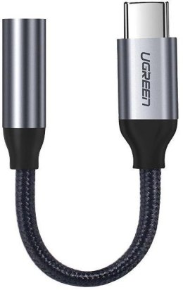 Ugreen przejściówka do słuchawek z 3,5 mm mini jack na USB Typ C 10 cm szary