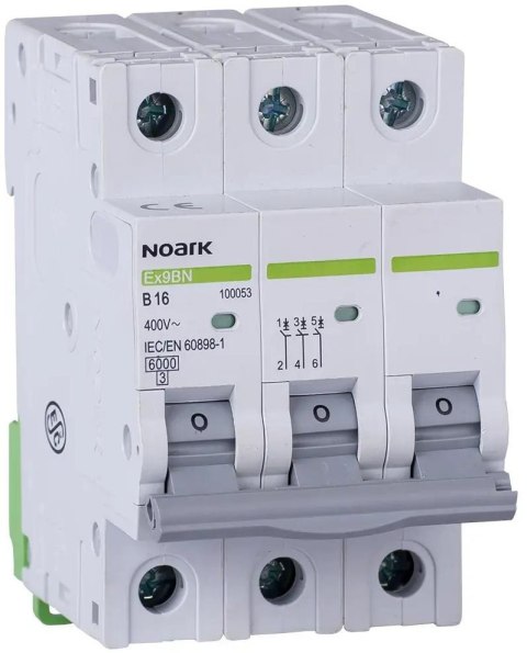 WYŁĄCZNIK NADPRĄDOWY 6 KA, B, 16A, 3P, Ex9BN 3P B16 Noark 100053