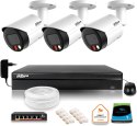 Zestaw monitoringu IP Dahua 8mpx 4K 3 kamery IPC-HFW2849S-S-IL z dyskiem 1TB