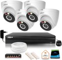 Zestaw monitoringu IP Dahua 2MPx 4 Kamery zewnętrzne oświetlenie IR LED 30m