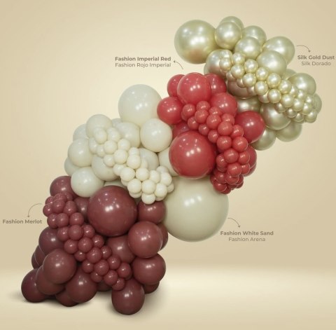 Balony lateksowe Sempertex, Silk Gold Dust, 60cm, 3 szt.