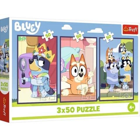Trefl: Puzzle 3x50el. - Rodzina Bluey