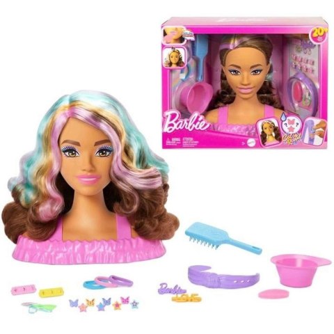 Barbie Głowa do stylizacji z brązowymi włosami